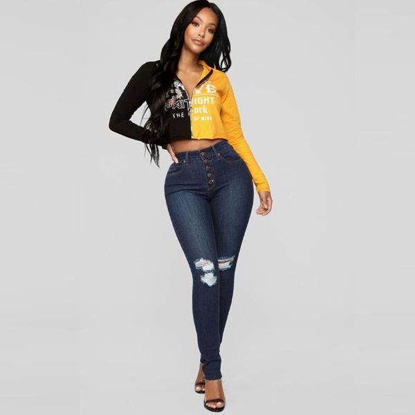 women's jeans solid ripped hole slim fit women middle waist skinny pencil blue denim pants zipper bleached washed
women's jeans solid ripped hole slim fit women middle waist skinny pencil blue denim pants zipper bleached washed