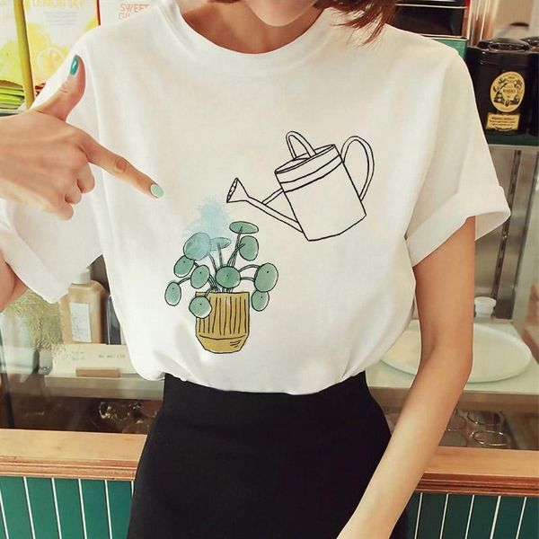 women's t-shirt fun kettle cartoon printshirt 2021 summer t shirt simple round neck short sleeve tshirt harajuku femme mujer, White
women's t-shirt fun kettle cartoon printshirt 2021 summer t shirt simple round neck short sleeve tshirt harajuku femme mujer, White