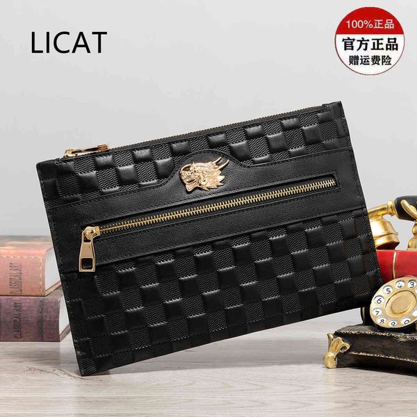 wallet handbag men's trend korean plaid full leather leisure large capacity envelope bag tide, Red;black
wallet handbag men's trend korean plaid full leather leisure large capacity envelope bag tide, Red;black