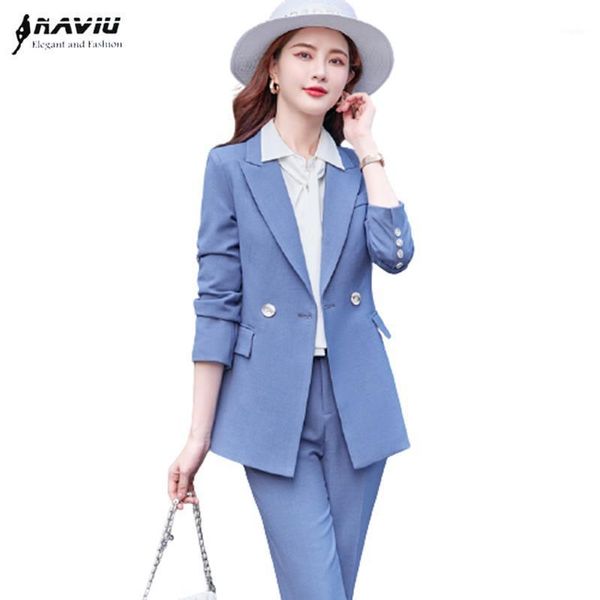 women's two piece pants women suits high end temperament professional 2021 autumn formal long sleeve slim blazer and office ladies work, White
women's two piece pants women suits high end temperament professional 2021 autumn formal long sleeve slim blazer and office ladies work, White