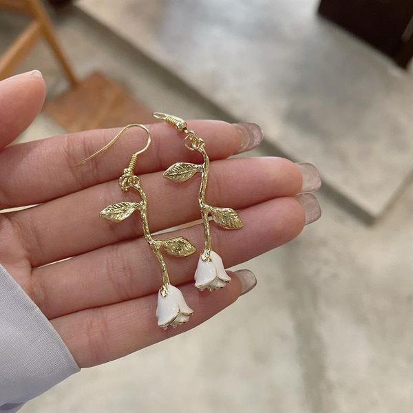 fashion white rose petal drop earrings for women bijoux long tassel dangle weddings party jewelry accessories gift stud, Golden;silver
fashion white rose petal drop earrings for women bijoux long tassel dangle weddings party jewelry accessories gift stud, Golden;silver