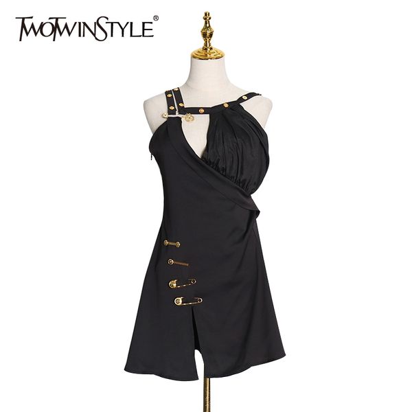 2021twotwinstyle patchwork pin black dress for women asymmetrical collar sleeveless a line dresses female spring fashion clothes new, Black;gray
2021twotwinstyle patchwork pin black dress for women asymmetrical collar sleeveless a line dresses female spring fashion clothes new, Black;gray
