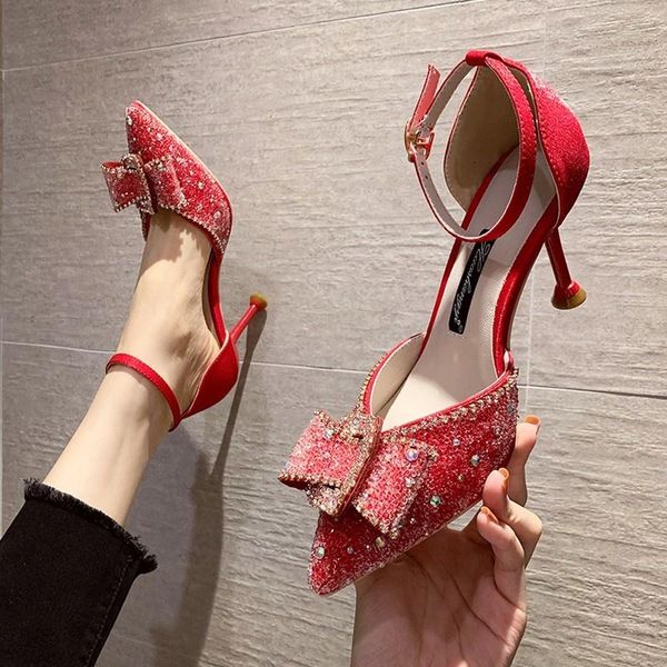 dress shoes fashion bow ankle strap thin heels for wedding women luxury rhinestones party pumps woman pointed toe, Black
dress shoes fashion bow ankle strap thin heels for wedding women luxury rhinestones party pumps woman pointed toe, Black
