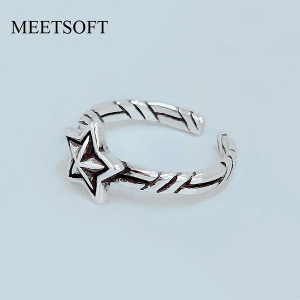 thai silver opening ring with 925 stamp for women simple adjustable retro small star jewelry gift cluster rings, Golden;silver
thai silver opening ring with 925 stamp for women simple adjustable retro small star jewelry gift cluster rings, Golden;silver