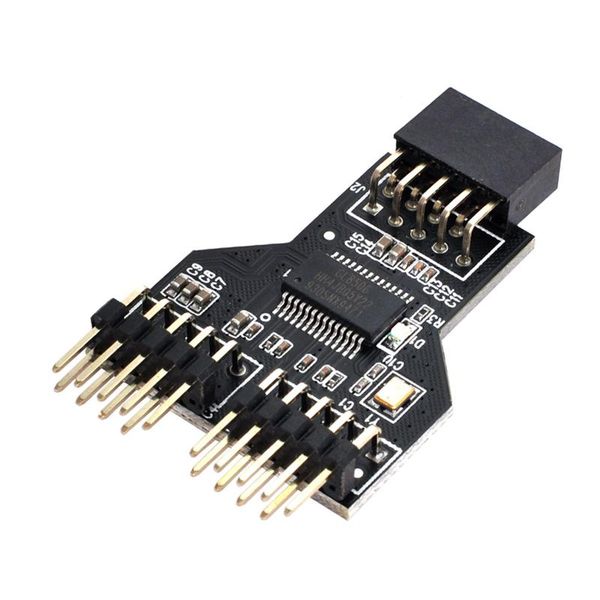 jimier motherboard 9pin usb 2.0 header 1 to 2 female extension hub connector adapter port multilier computer cables & connectors 
jimier motherboard 9pin usb 2.0 header 1 to 2 female extension hub connector adapter port multilier computer cables & connectors