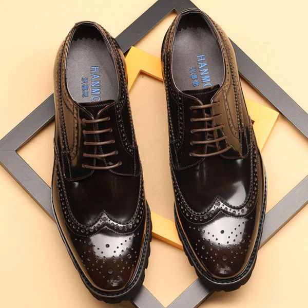 dress shoes classic wingtip brogue carved oxfords high increased lace up genuine leather mens formal wedding evening f83, Black
dress shoes classic wingtip brogue carved oxfords high increased lace up genuine leather mens formal wedding evening f83, Black