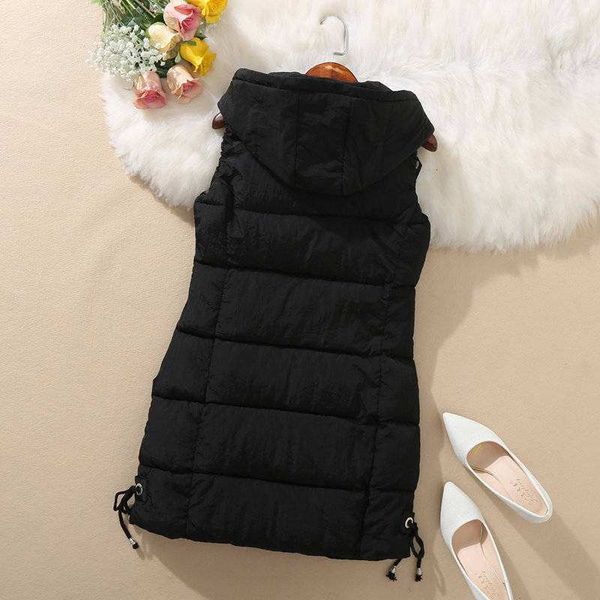 women's vests autumn and winter women models sleeveless mid-length hooded waistcoat1 6a3z, Black;white
women's vests autumn and winter women models sleeveless mid-length hooded waistcoat1 6a3z, Black;white