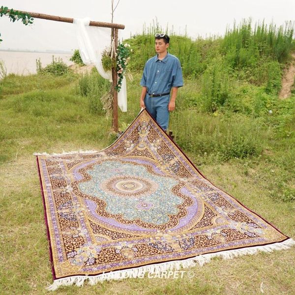 carpets 6'x9' handmade silk carpet floral living room indoor oriental rug (zqg269a)
carpets 6'x9' handmade silk carpet floral living room indoor oriental rug (zqg269a)