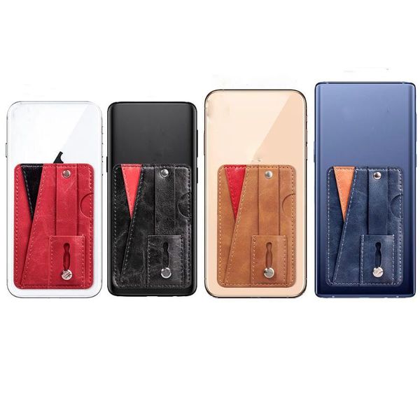 card holders creative cell holder phone wallet case women men business credit id pocket stick adhesive invisible leather cover, Brown;gray
card holders creative cell holder phone wallet case women men business credit id pocket stick adhesive invisible leather cover, Brown;gray