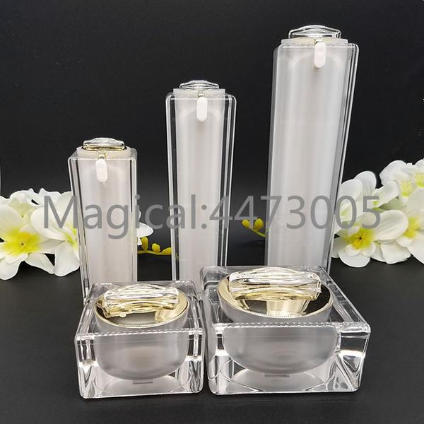 storage bottles & jars 6pcs/lot empty white acrylic cream jar pot 30/50/100diy lotion emulsion cosmetic liquid foundation bottle refillable
storage bottles & jars 6pcs/lot empty white acrylic cream jar pot 30/50/100diy lotion emulsion cosmetic liquid foundation bottle refillable