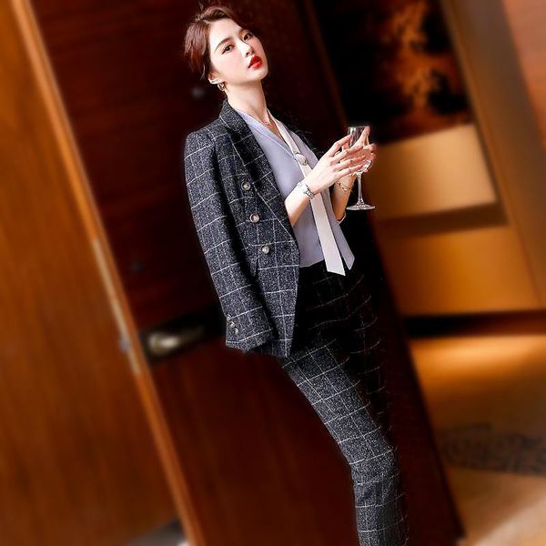 women's two piece pants high fashion business pant suits formal double breasted jacket and long black blazer set women ol 2 pieces ls11, White
women's two piece pants high fashion business pant suits formal double breasted jacket and long black blazer set women ol 2 pieces ls11, White