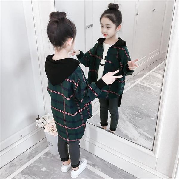 spring autumn thick girls jackets plaid outerwear letter hoodied coats children clothing teenager trench coat 6 8 10 12y, Blue;gray
spring autumn thick girls jackets plaid outerwear letter hoodied coats children clothing teenager trench coat 6 8 10 12y, Blue;gray