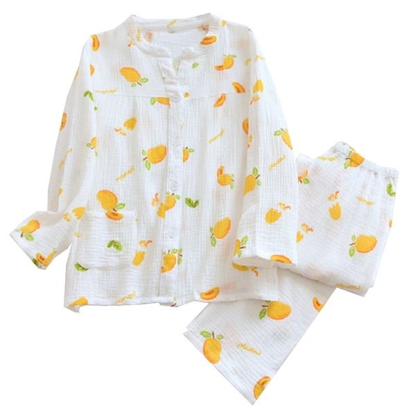 women's sleepwear full cotton spring round collar pajamas set comfort gauze cartoon fruits print household long sleeve+pants 2pcss, Black;red
women's sleepwear full cotton spring round collar pajamas set comfort gauze cartoon fruits print household long sleeve+pants 2pcss, Black;red