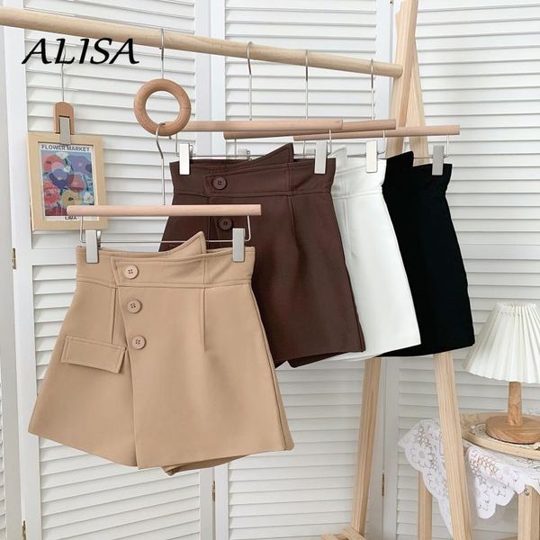 women's shorts 2021 summer women elegant office lady fashion button high waist korean baggy wide leg, White;black
women's shorts 2021 summer women elegant office lady fashion button high waist korean baggy wide leg, White;black