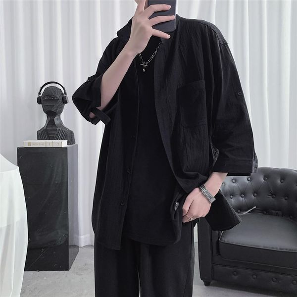 men's casual shirts half sleeve short hawaiian slim fit shirt male camisa masculina french cuff mens fashion big size -5xl 16wy, White;black
men's casual shirts half sleeve short hawaiian slim fit shirt male camisa masculina french cuff mens fashion big size -5xl 16wy, White;black