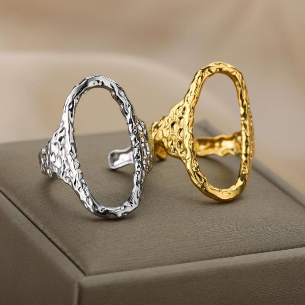 wedding rings retro irregular oval round open for women elegant stainless steel adjustable ellipse finger gold ring birthday jewelry bff, Slivery;golden
wedding rings retro irregular oval round open for women elegant stainless steel adjustable ellipse finger gold ring birthday jewelry bff, Slivery;golden