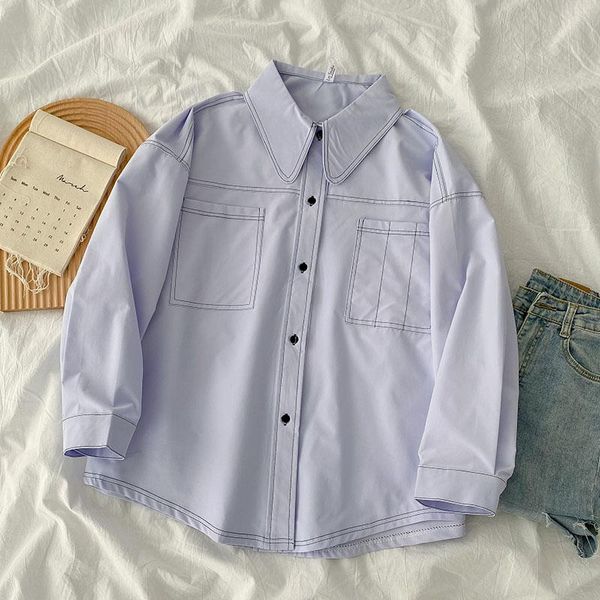 women's blouses & shirts purple shirt design for spring and summer 2021 wear long sleeve casual versatile, White
women's blouses & shirts purple shirt design for spring and summer 2021 wear long sleeve casual versatile, White