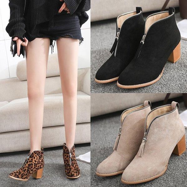 boots high solid women autumn ankle square heel slip-on casual vintage short round toe shallow winter shoes plus size, Black
boots high solid women autumn ankle square heel slip-on casual vintage short round toe shallow winter shoes plus size, Black