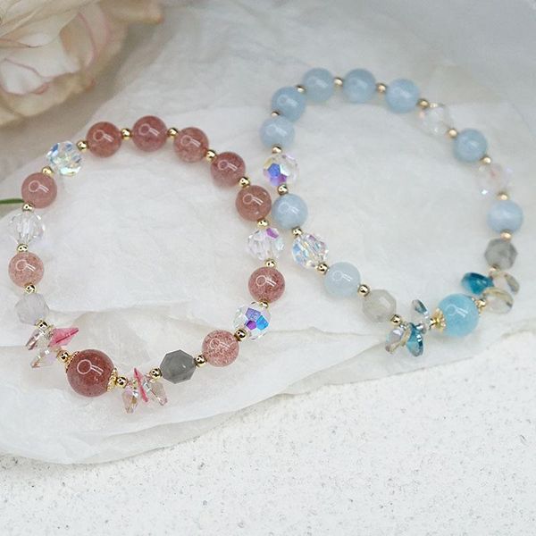 beaded, strands trendy strawberry crystal blue stones beaded bracelets for women girls party vacation fashion jewelry 2021 arrival ybr523, Black
beaded, strands trendy strawberry crystal blue stones beaded bracelets for women girls party vacation fashion jewelry 2021 arrival ybr523, Black