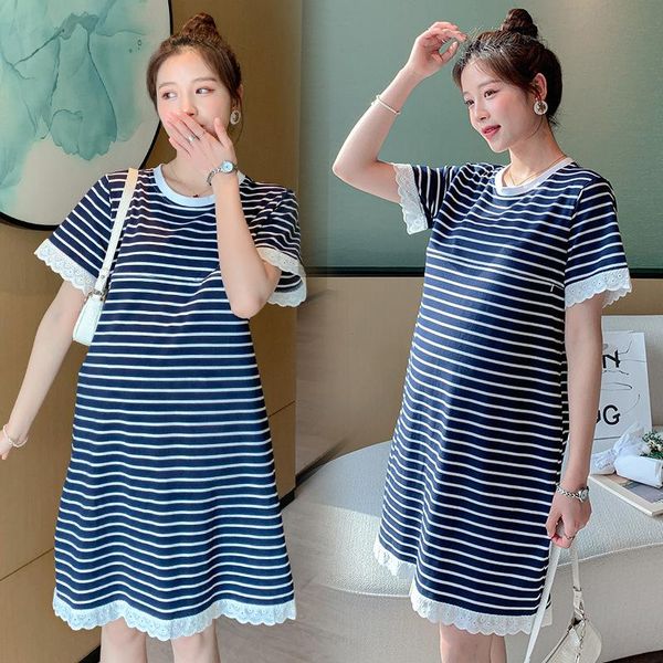 maternity dresses summer stripe lactation dress short sleeve lace patchwork cotton pregnant women nursing breastfeeding, White
maternity dresses summer stripe lactation dress short sleeve lace patchwork cotton pregnant women nursing breastfeeding, White
