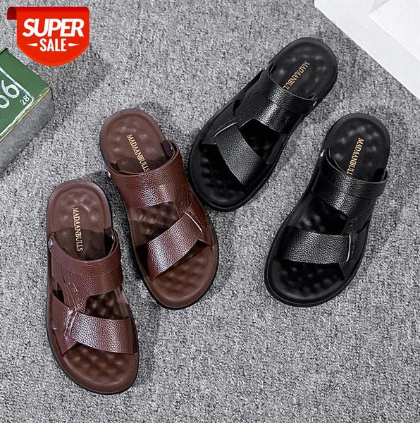 first layer cowhide leather men's sandals brown breathable casual beach shoes #cv5n, Black
first layer cowhide leather men's sandals brown breathable casual beach shoes #cv5n, Black