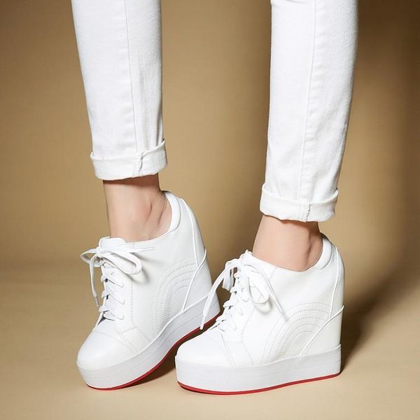 dress shoes 2021 genuine leather women sneakers platform hidden height increasing casual wedges female high heels 10cm, Black
dress shoes 2021 genuine leather women sneakers platform hidden height increasing casual wedges female high heels 10cm, Black