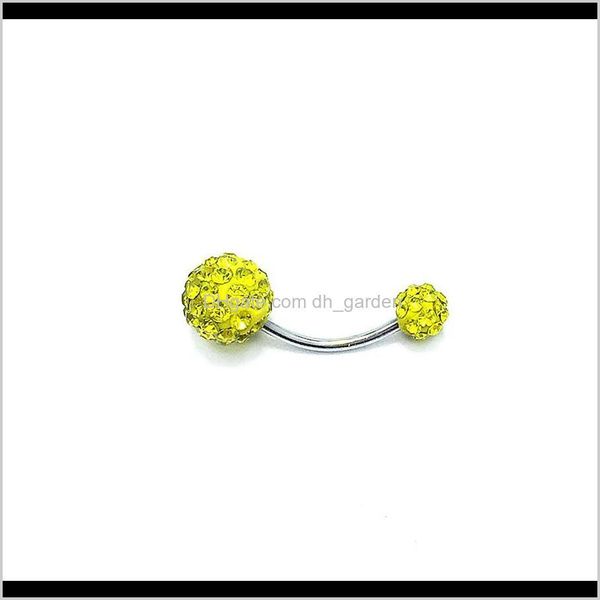 & rings drop delivery 2021 6colors 316l stainless steel double crystal ball diamond bell button navel ring piercing body jewelry 2nvzd, Silver
& rings drop delivery 2021 6colors 316l stainless steel double crystal ball diamond bell button navel ring piercing body jewelry 2nvzd, Silver
