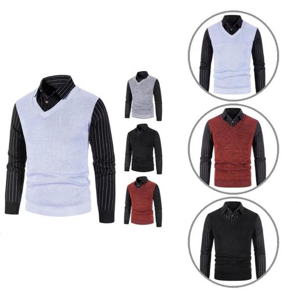 men's casual shirts fine workmanship long sleeve men patchwork shirt soft texture pullover buttons v neck for dating, White;black
men's casual shirts fine workmanship long sleeve men patchwork shirt soft texture pullover buttons v neck for dating, White;black