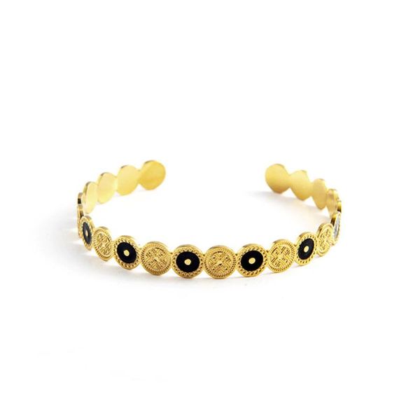 bangle vintage enamel gold cuff bangles bracelet for women stainless steel open adjustable geometry jewelry trendy 2021, Black
bangle vintage enamel gold cuff bangles bracelet for women stainless steel open adjustable geometry jewelry trendy 2021, Black