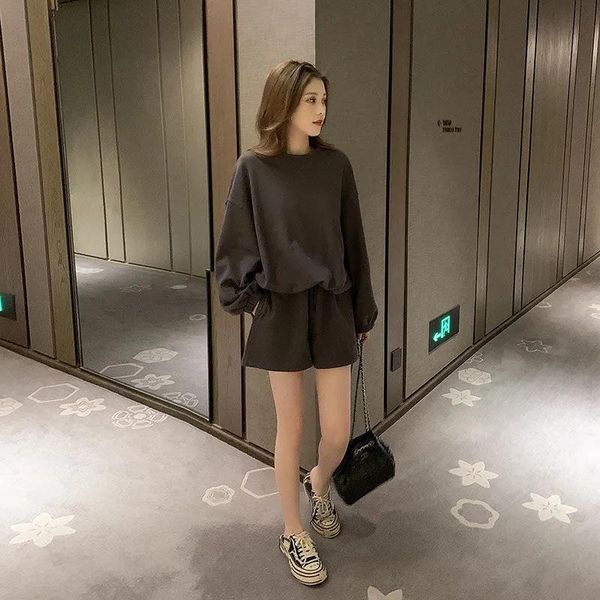 women's tracksuits women fashion short sweater +shorts sets woman large size 2 pcs costumes outfit casual sports suit two piece set 202, Gray
women's tracksuits women fashion short sweater +shorts sets woman large size 2 pcs costumes outfit casual sports suit two piece set 202, Gray