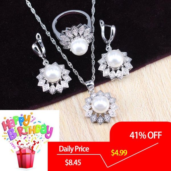 wedding jewelry sets white pearl 925 sterling silver necklace earrings for women ring pendant fashion, Slivery;golden
wedding jewelry sets white pearl 925 sterling silver necklace earrings for women ring pendant fashion, Slivery;golden