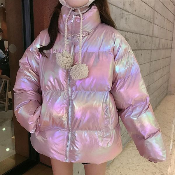 women's down & parkas winter jacket bright colors insulated puffy coat collar fluorescent color parka loose outwear dirz, Black
women's down & parkas winter jacket bright colors insulated puffy coat collar fluorescent color parka loose outwear dirz, Black