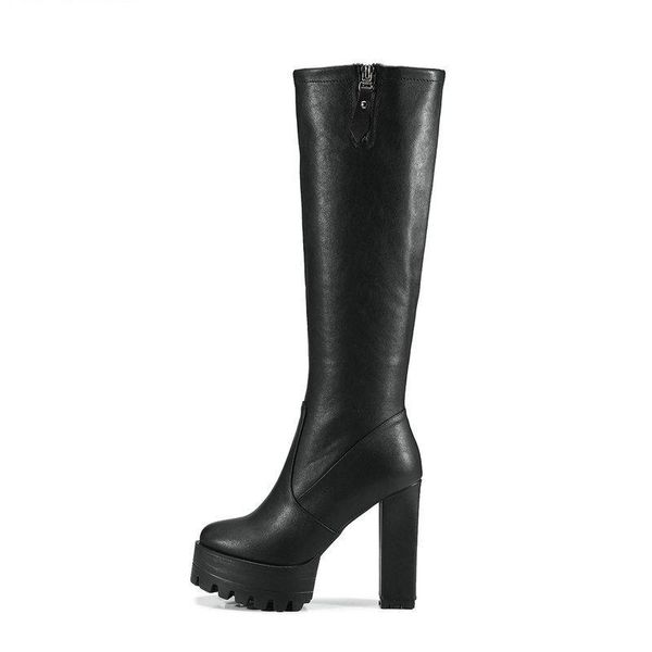 boots 2021 women super high heels knee cow leather dress shoes woman platform spring autumn winter ladies size 41 42, Black
boots 2021 women super high heels knee cow leather dress shoes woman platform spring autumn winter ladies size 41 42, Black