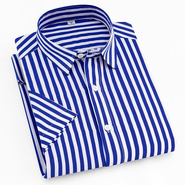 men's casual shirts trendy summer brand men dress turn down collar mans short sleeve shirt striped soft breathable male outwears, White;black
men's casual shirts trendy summer brand men dress turn down collar mans short sleeve shirt striped soft breathable male outwears, White;black