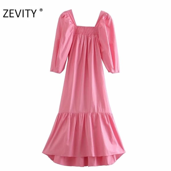 women fashion square collar puff sleeve pink color midi dress female hem pleat ruffles casual vestido chic dresses ds4425 210420, Black;gray
women fashion square collar puff sleeve pink color midi dress female hem pleat ruffles casual vestido chic dresses ds4425 210420, Black;gray