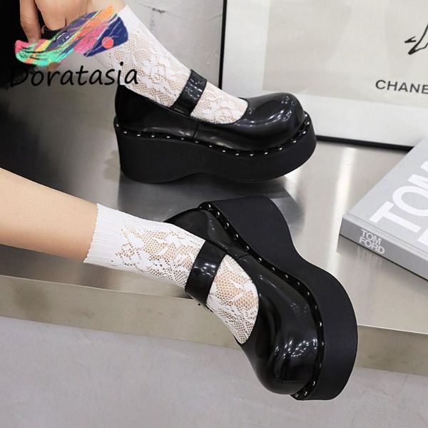dress shoes doratasia cute sweet girls pumps solid rivit buckle riund toe shallow marry janes women wedges punk fashion, Black
dress shoes doratasia cute sweet girls pumps solid rivit buckle riund toe shallow marry janes women wedges punk fashion, Black