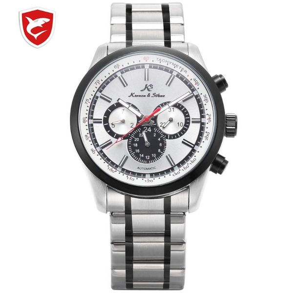 luxury automatic self-wind date day 24 hours black 3 dial steel strap mechanical wrist watches mens gents timepieces / 307 wristwatches, Slivery;brown
luxury automatic self-wind date day 24 hours black 3 dial steel strap mechanical wrist watches mens gents timepieces / 307 wristwatches, Slivery;brown