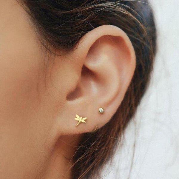 cute mini golden dragonfly stud earrings for women genuine 100% 925 sterling silver minimalist animal jewelry, Golden;silver
cute mini golden dragonfly stud earrings for women genuine 100% 925 sterling silver minimalist animal jewelry, Golden;silver
