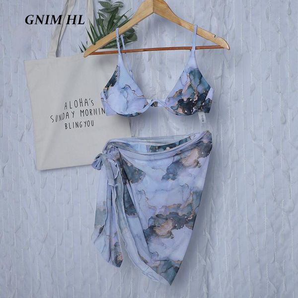 women's swimwear gnim tie-dye print bikini set 2021 summer women 3 pieces backless high cut cover up beachwear swimsuit biquini, White;black
women's swimwear gnim tie-dye print bikini set 2021 summer women 3 pieces backless high cut cover up beachwear swimsuit biquini, White;black