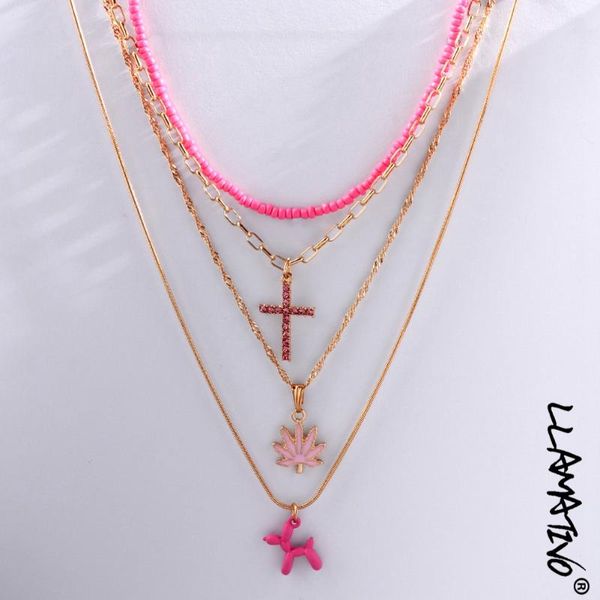 chains multilayer pink balloon dog crystal cross beaded necklace for women girls fashion acrylic beads twisted chain necklaces jewelry, Silver
chains multilayer pink balloon dog crystal cross beaded necklace for women girls fashion acrylic beads twisted chain necklaces jewelry, Silver