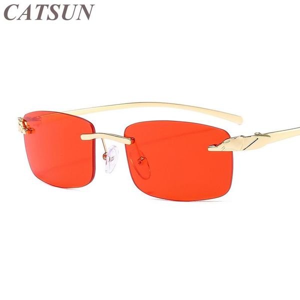 sunglasses 2021 classic leopard head personality versatile frameless women fashion small box temperament art glasses, White;black
sunglasses 2021 classic leopard head personality versatile frameless women fashion small box temperament art glasses, White;black