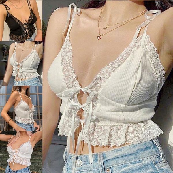 women's tanks & camis women summer tie up spaghetti strap crop v neck floral lace trim solid color camisole front bandage bowknot r, White
women's tanks & camis women summer tie up spaghetti strap crop v neck floral lace trim solid color camisole front bandage bowknot r, White
