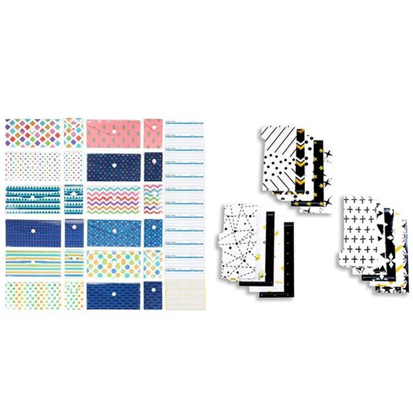 gift wrap 2 set budget envelopes plastic cash envelope system for money savings with sheets - 25pcs & 24pcs
gift wrap 2 set budget envelopes plastic cash envelope system for money savings with sheets - 25pcs & 24pcs