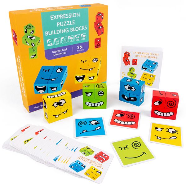Cartoon Cube Face Changing Cube Games Wooden Expression Puzzled Magic Cube Building Blocks Logical Thinking Parent-child Gift
Cartoon Cube Face Changing Cube Games Wooden Expression Puzzled Magic Cube Building Blocks Logical Thinking Parent-child Gift