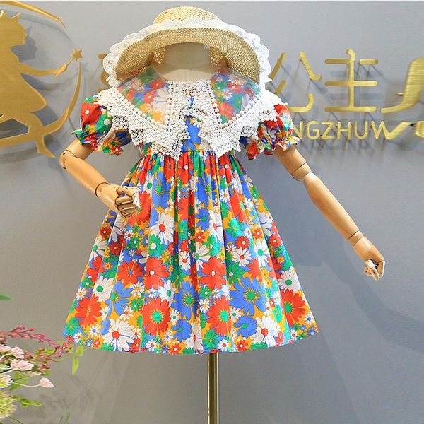 kids girl floral dress summer baby short sleeve lace turn down collar backless princess children clothes sundress girl's dresses, Red;yellow
kids girl floral dress summer baby short sleeve lace turn down collar backless princess children clothes sundress girl's dresses, Red;yellow