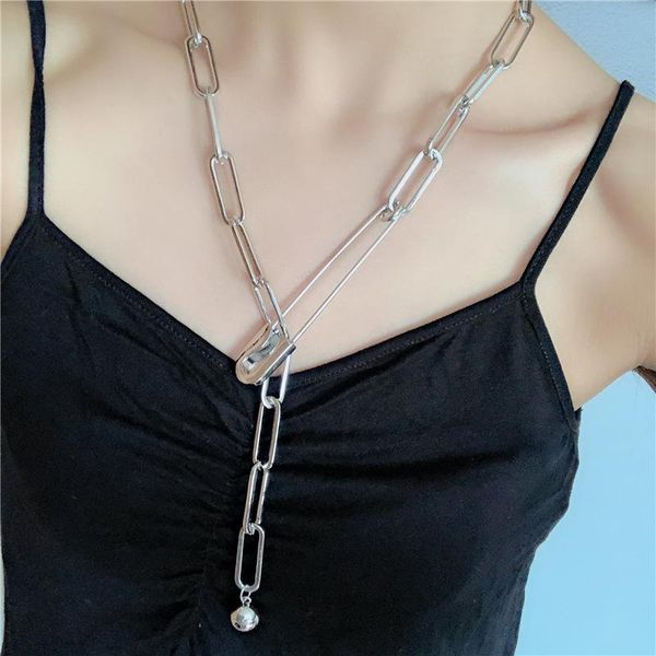 pendant necklaces fashion texture metal pin necklace personality hipster cold wind y-shaped men and women, Silver
pendant necklaces fashion texture metal pin necklace personality hipster cold wind y-shaped men and women, Silver
