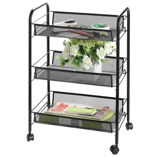 hooks & rails 3 tiers black storage cart rack honeycomb net household shelf holder organize display floor standing home flexible wheels move
hooks & rails 3 tiers black storage cart rack honeycomb net household shelf holder organize display floor standing home flexible wheels move