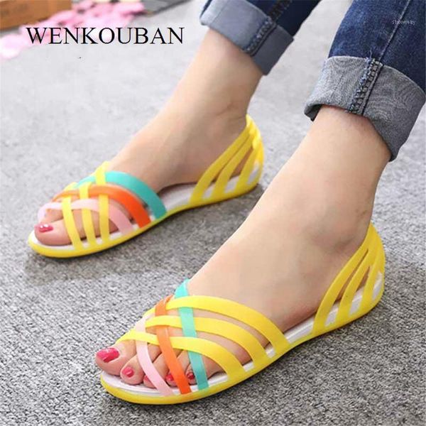 sandals 2021 women jelly shoes rainbow summer female flat ladies slip on woman candy color peep toe women's beach1, Black
sandals 2021 women jelly shoes rainbow summer female flat ladies slip on woman candy color peep toe women's beach1, Black