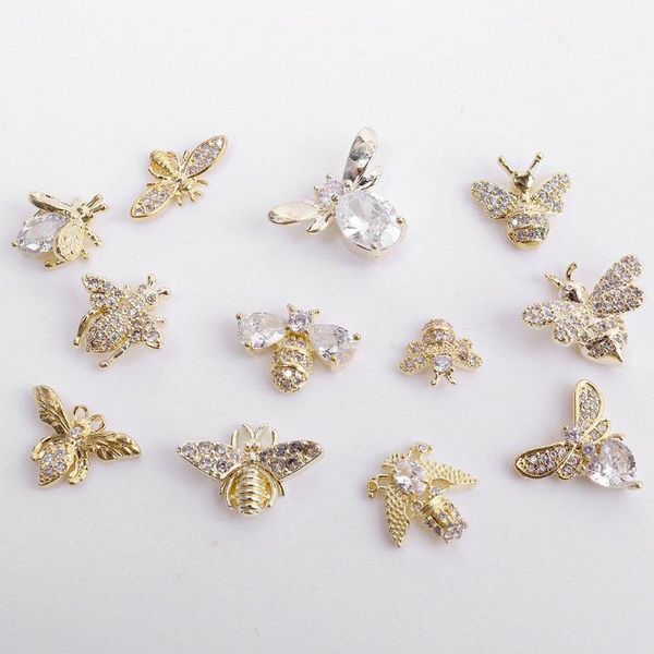 nail art decorations 10p parts golden silver rhinestone bee decoration charms kawaii accessories supplies for professionals, Silver;gold
nail art decorations 10p parts golden silver rhinestone bee decoration charms kawaii accessories supplies for professionals, Silver;gold