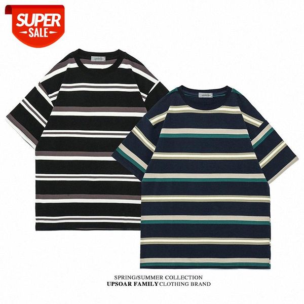 japanese street retro black striped short-sleeved t-shirt for men and women loose bf wind couple casual #fz82, White;black
japanese street retro black striped short-sleeved t-shirt for men and women loose bf wind couple casual #fz82, White;black